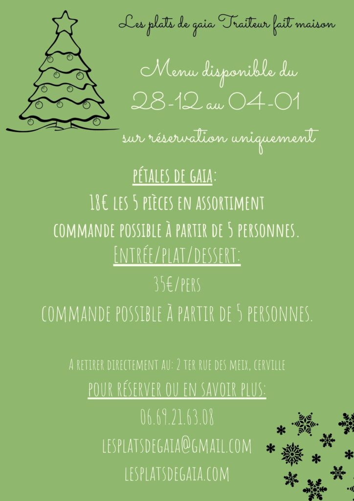 gaia nancy traiteur tarif saint sylvestre 2025