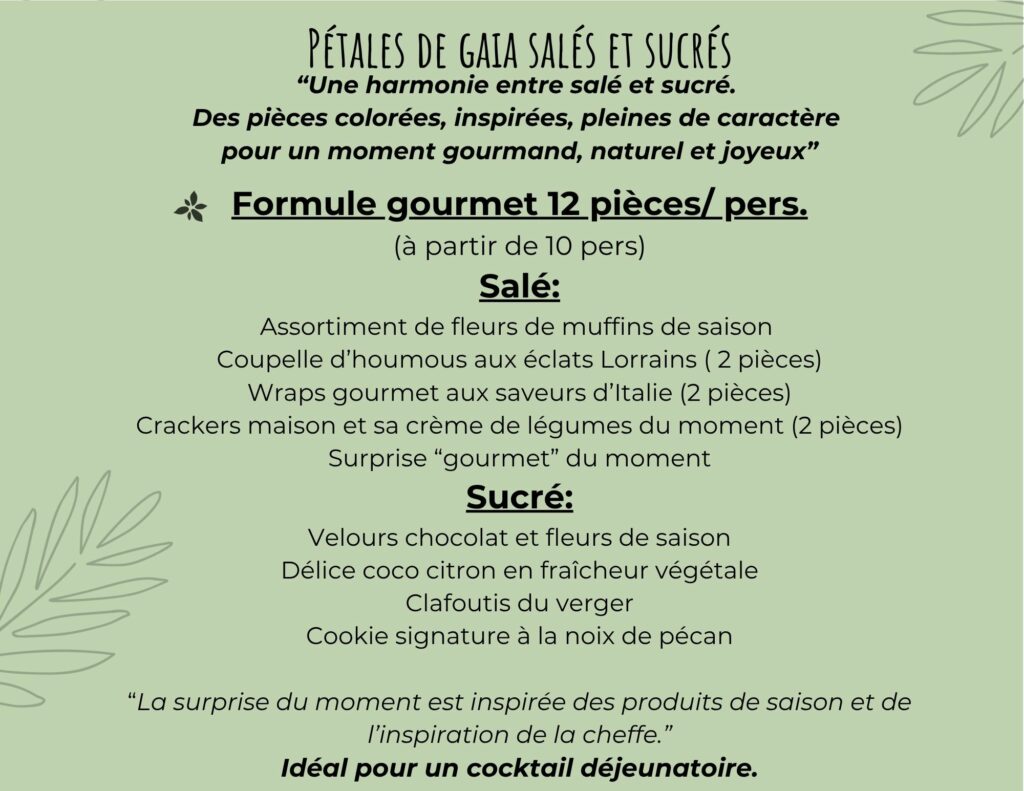 gaia traiteur Nancy cocktail salé sucré