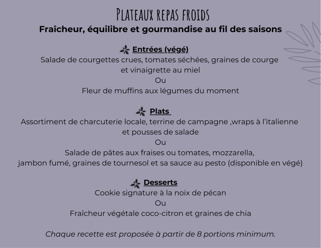 gaia traiteur Nancy plateau repas froid