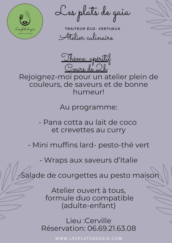 gaia traiteur Nancy atelier culinaire